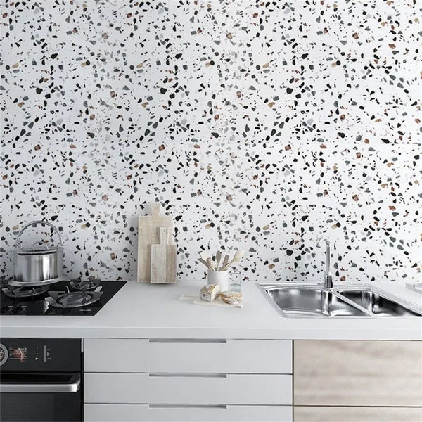 Backsplash Tile Stickers,Peel&Stick Tile Decal,Heat Resistant Wall Sticker,Countertop Furniture Bathroom Self-Adhesive Waterproof Wallpaper