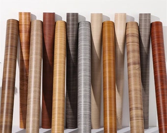 Livelynine 40 cm x 5 m Rustic Adhesive Film Wood Look Furniture Film