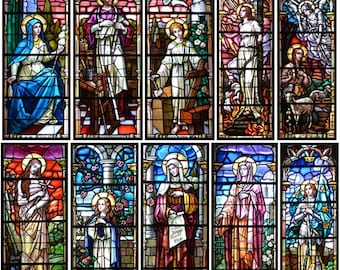 Window Film Frosted Stained Glass Films Church Static Cling Privacy Film Door Sticker for Skylight Kitchen Office Home Decor Customized Size