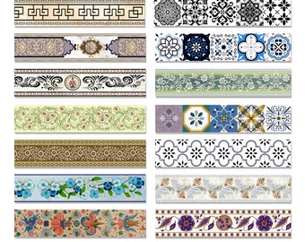 Vinilo adhesivo para azulejos de cocina, baño, salpicadero, suelo, autoadhesivo, estilo bohemio, resistente al agua, autoadhesivo.