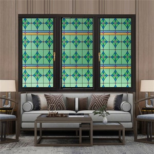 3D Premium Window Privacy Film, Static Cling Sticker,Anti-UV, No Glue, Peel and Stick, Self Adhesive Decorative Film for Home Kitchen Office