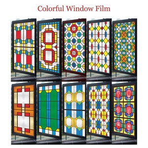 Film de dimension personnalisée pour fenêtre, films pour vitrail dépoli, confidentialité, autocollants statiques, film vinyle pour porte de maison, cuisine, salle de bain, bureau, anti UV