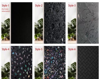 Window Privacy Film Peel & Stick Window Vinyl Sticker,Frosted Privacy Window Film,Blackout Decorative Window Clings,Anti UV Glass Tint Decal