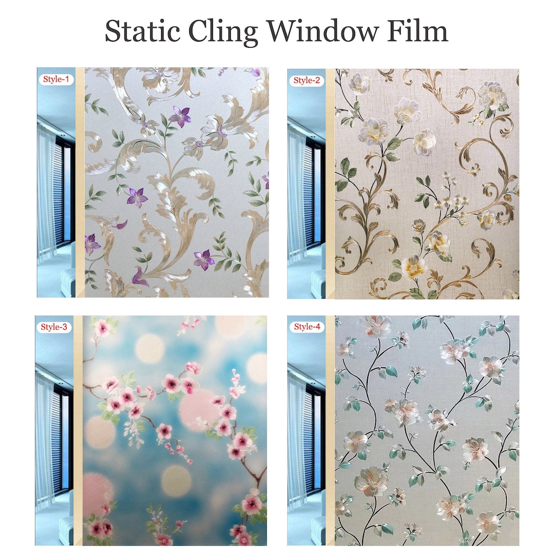 3D Premium Window Privacy Film, Static Cling Sticker,anti-uv, No Glue ...