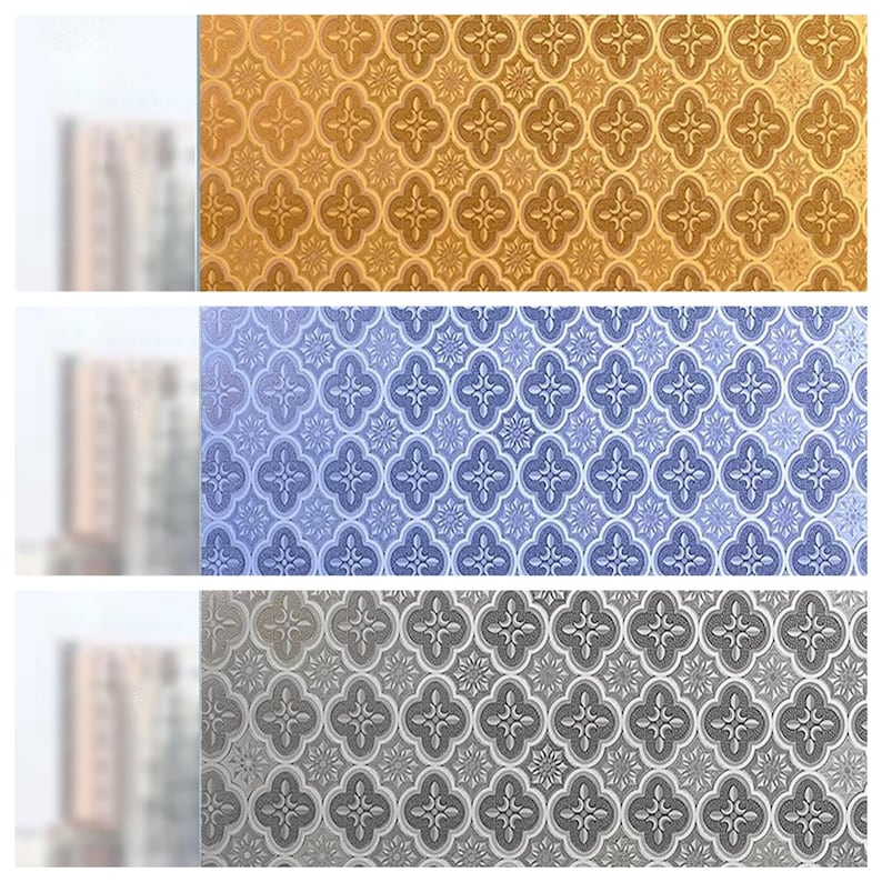 3D Premium Window Privacy Film, Static Cling Sticker,Anti-UV, No Glue, Peel and Stick, Self Adhesive Decorative Film for Home Kitchen Office image 10