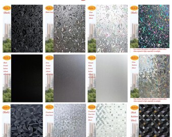 Window Privacy Film,Blackout Static Cling Privacy Window Film,No Glue Window Cling,Self-Adhesive Decorative Glass Sticker Anti UV Glass Tint