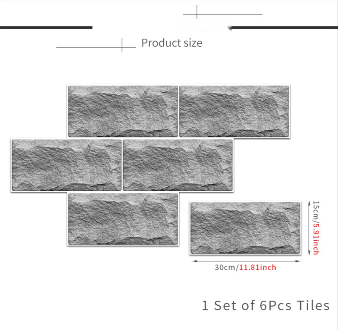 Peel and Stick Stone Brick Tile Backsplash Decalself Adhesive Etsy