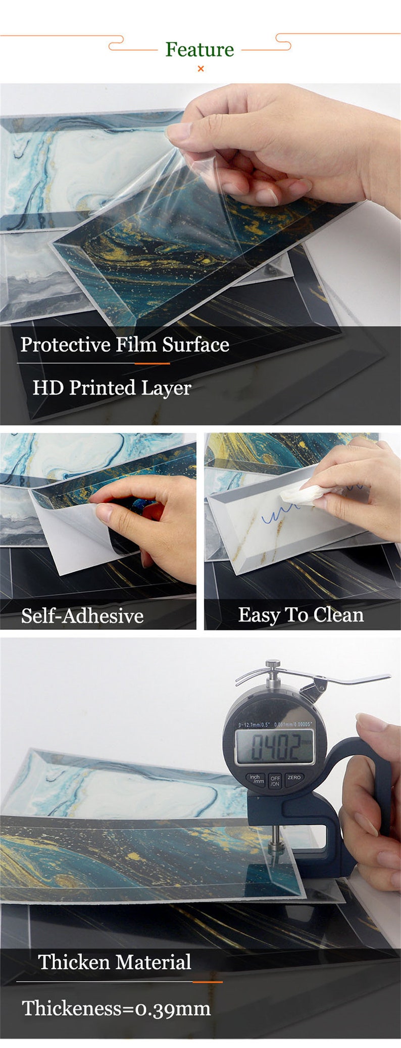 Tile Sticker Vinyl Decal for Kitchen Bathroom Backsplash Floor - Etsy