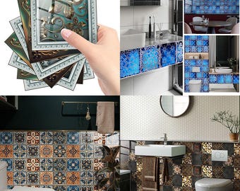 Adesivi per piastrelle, adesivi murali staccabili e attaccabili, decalcomanie autoadesive per piastrelle, adesivi in vinile rimovibili, decorazioni per la casa, decorazioni murali, decorazioni per la cucina, decorazioni per la stanza