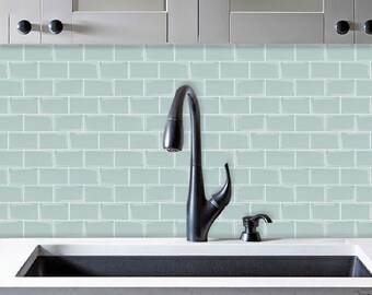 Glossy 3D Metro Contemporary Wall Backsplash,Vinyl Decal for Kitchen,Self Adhesive Tile Decal,Mosaic Tile Sticker,Waterproof Peel&Stick Tile