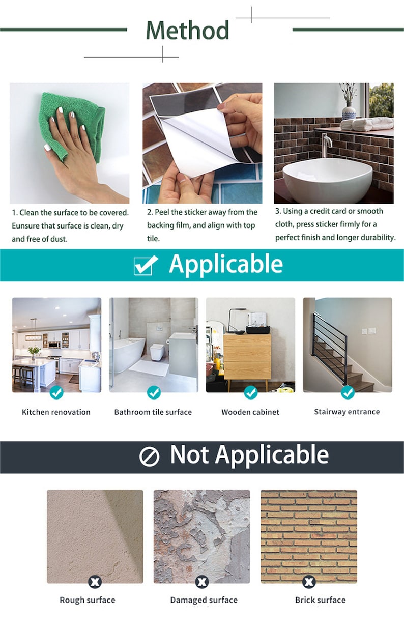 Peel and Stick Wood Grain Tile Backsplash Decalself Adhesive Etsy