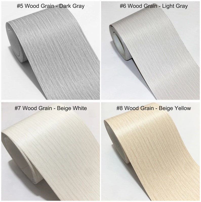 Peel and Stick PVC Self-Adhesive Wallpaper Border Board Trim Moulding Sticker,Wood Grain Wall Border Sticker Vinyl Decal Film for Home Tiles Style - 6