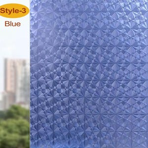 Película de privacidad 3D premium para ventanas, adhesivo estático, anti-UV, sin pegamento, fácil de despegar y pegar, película decorativa autoadhesiva para el hogar, la cocina y la oficina. Style - 3
