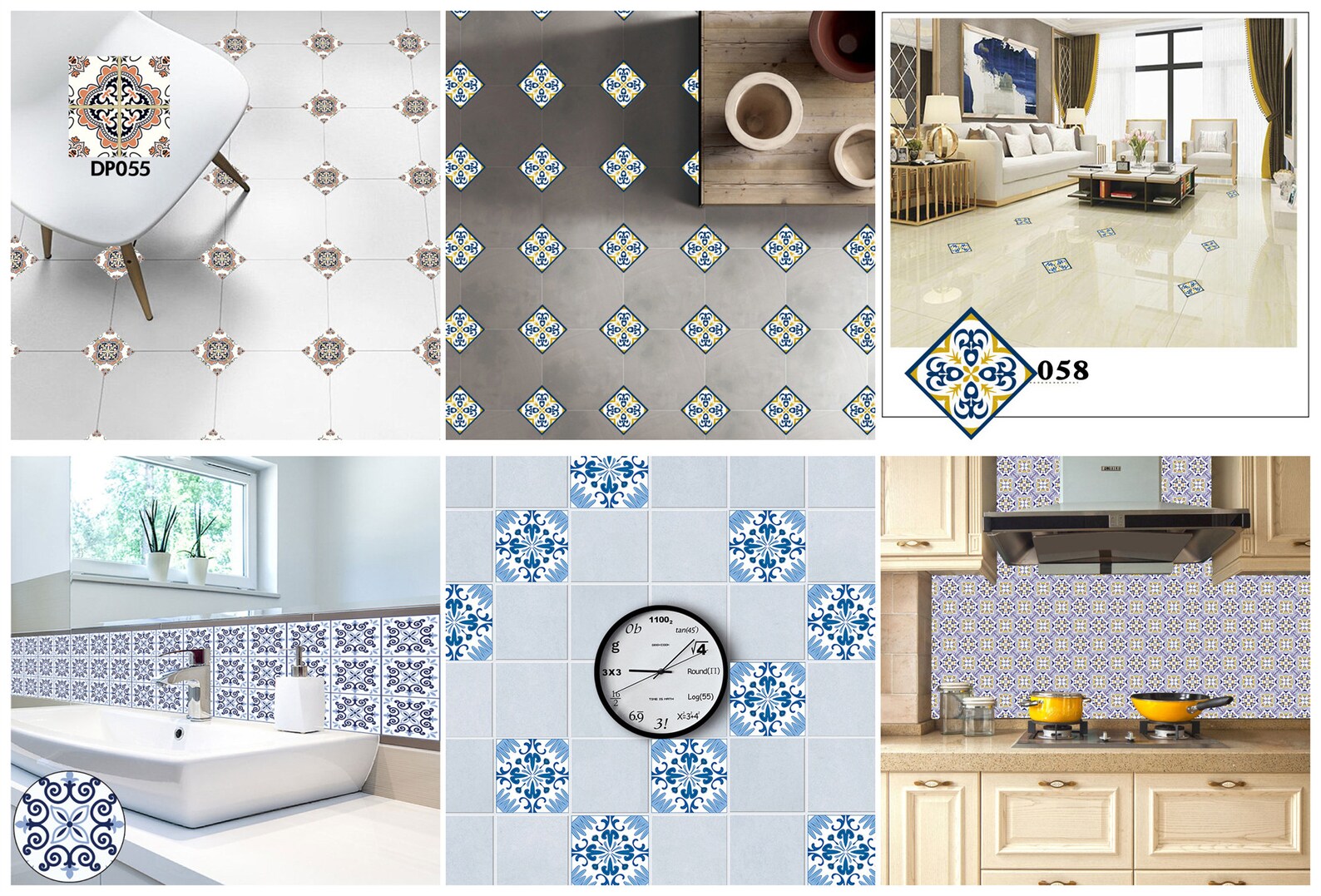 Tile Sticker Vinyl Decal for Kitchen Bathroom Backsplash Floor | Etsy