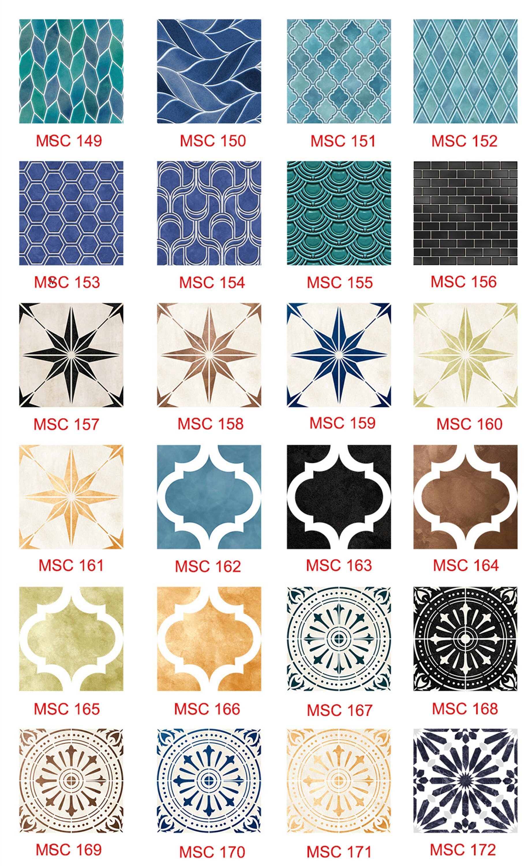Tile Tag Sticker Tile Sticker Vinyl Decal for Kitchen Bathroom Backsplash Floor Decals ...