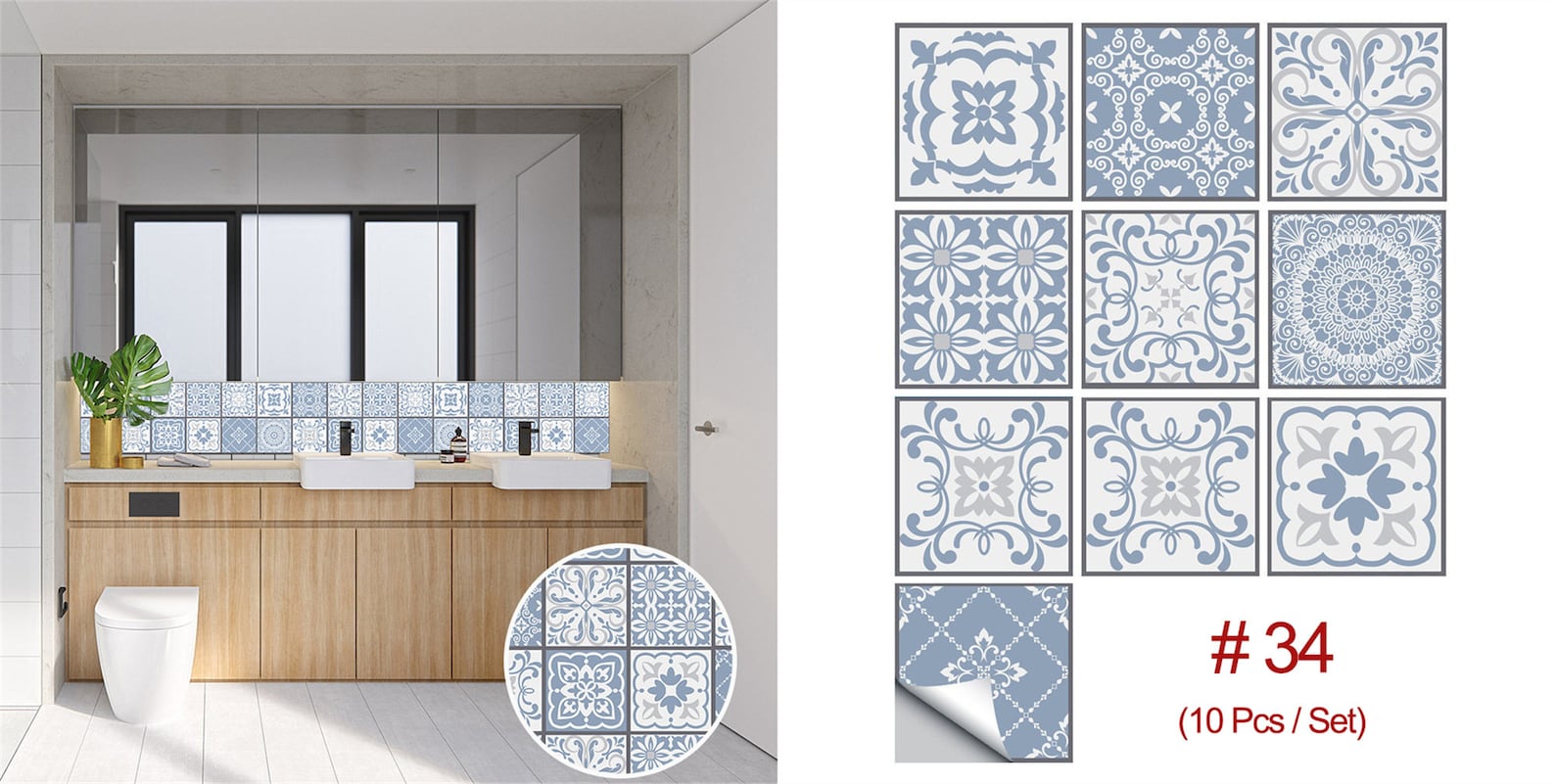 Tile Sticker Vinyl Decal for Kitchen Bathroom Backsplash Floor - Etsy