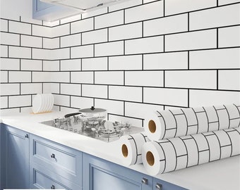 Backsplash Fliesenaufkleber, Peel & Stick Fliesenaufkleber, hitzebeständige Wandaufkleber, Arbeitsplatte selbstklebende wasserdichte Tapete, Möbelrenovierung