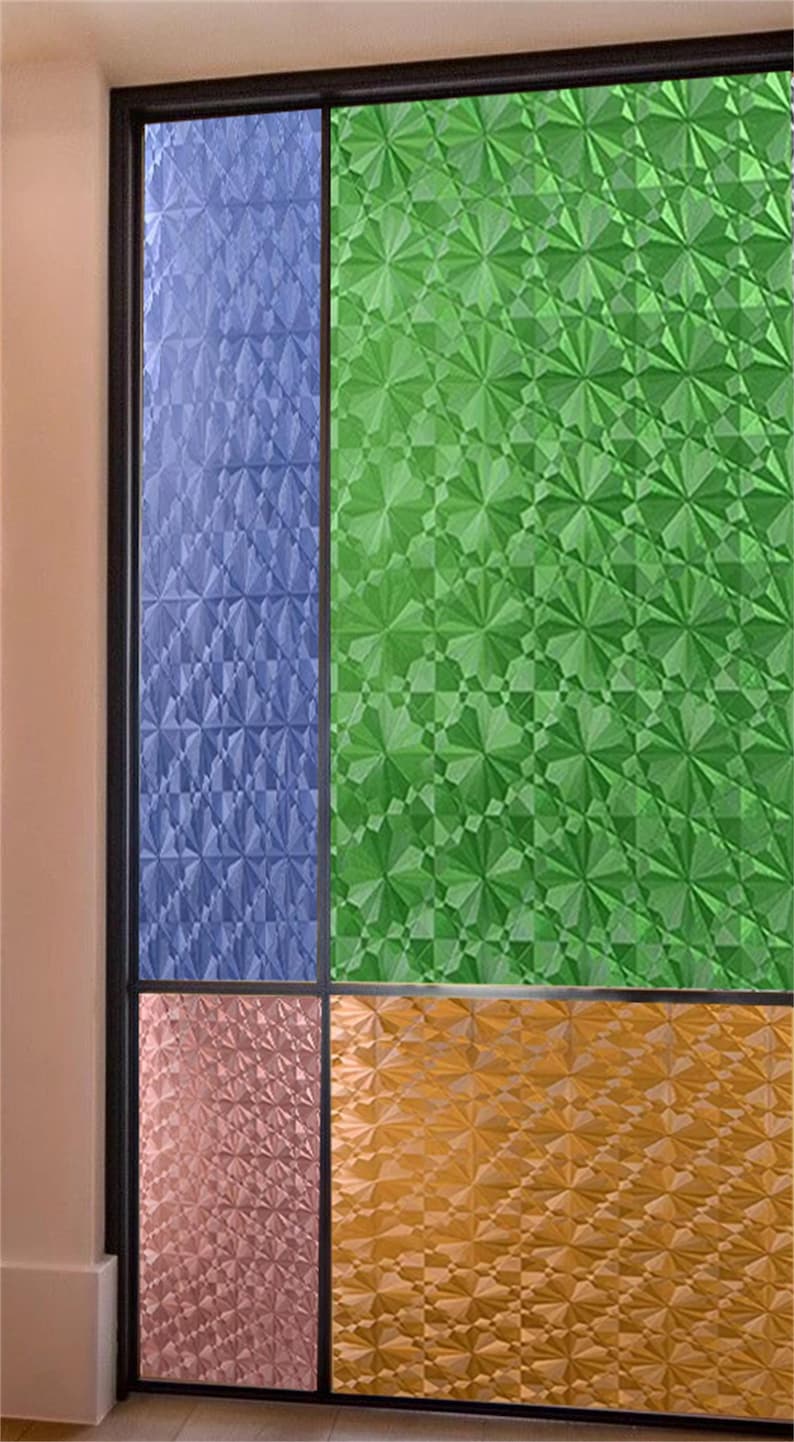 Película de privacidad 3D premium para ventanas, adhesivo estático, anti-UV, sin pegamento, fácil de despegar y pegar, película decorativa autoadhesiva para el hogar, la cocina y la oficina. imagen 2