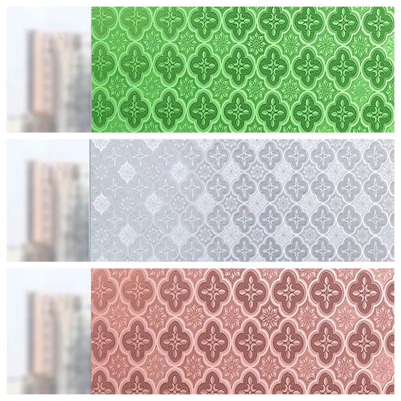 3D Premium Window Privacy Film, Static Cling Sticker,Anti-UV, No Glue, Peel and Stick, Self Adhesive Decorative Film for Home Kitchen Office image 11