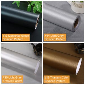 Sticky Back Plastic Self Adhesive Brushed Steel Metallic, Metallic Brushed Sticky Vinyl Fablon, Solid Color Contact Paper, Peel and Stick Wall Sticker, Removable Furniture Decor, Self Adhesive Vinyl Fridge, Waterproof Contact Paper for Countertop Furniture Renovation, Peel and Stick Sticky Back Plastic for Desk, Cabinet, Drewer, Cupboard, Refrigerator, Elevator Decoration, Home Decals