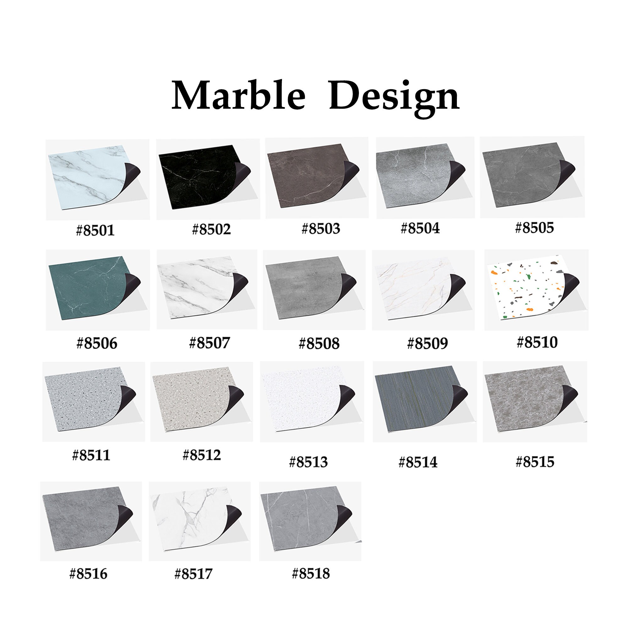 BodenfliesenAufkleberMarmor Schale und Stock Fliesen | Etsy