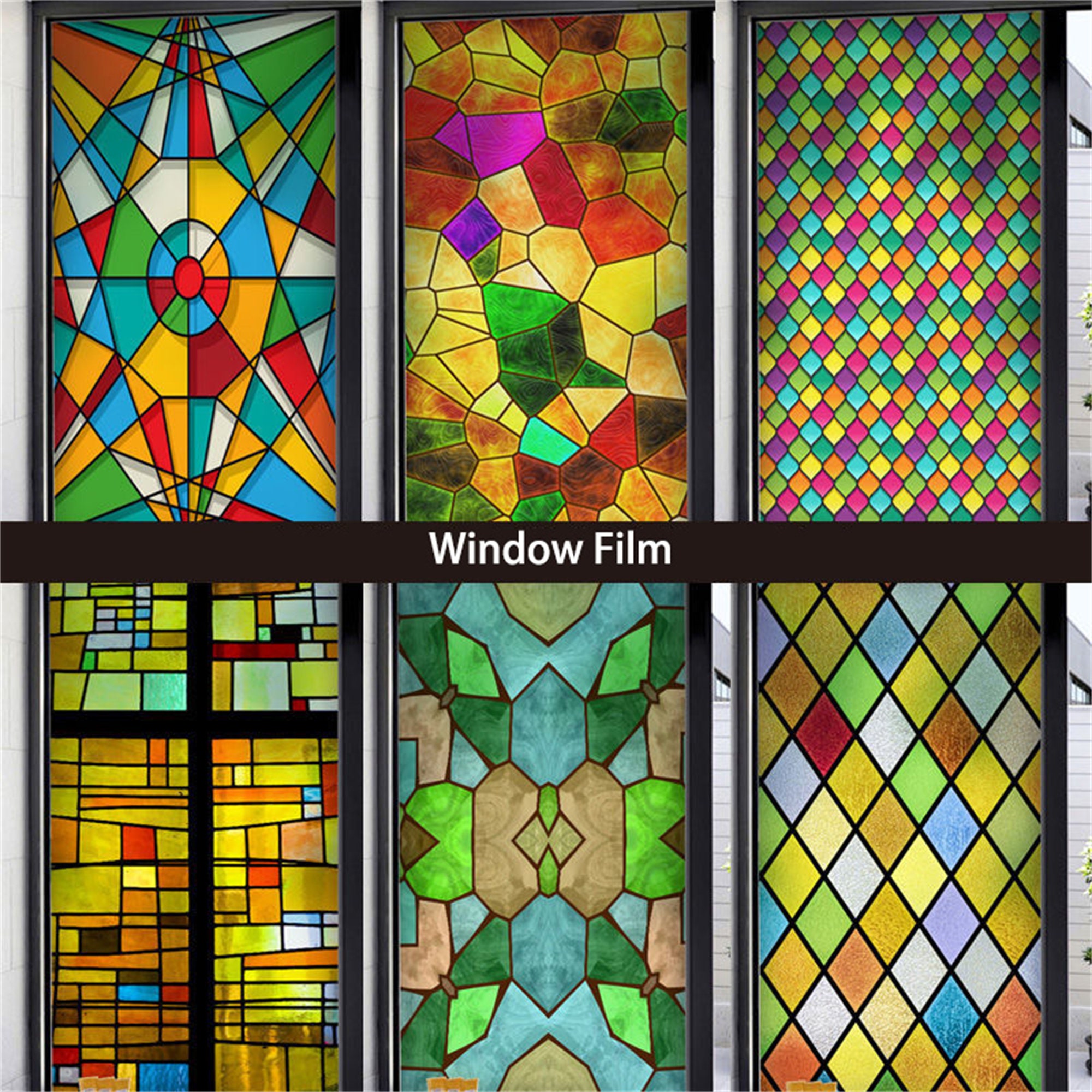 WICOART WINDOW COLOR STICKER CLING DECAL STAINED GLASS WICOART WINDOW COLOR STICKER CLING DECAL STAINED GLASS