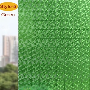 Película de privacidad 3D premium para ventanas, adhesivo estático, anti-UV, sin pegamento, fácil de despegar y pegar, película decorativa autoadhesiva para el hogar, la cocina y la oficina. Style - 5