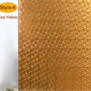 Película de privacidad 3D premium para ventanas, adhesivo estático, anti-UV, sin pegamento, fácil de despegar y pegar, película decorativa autoadhesiva para el hogar, la cocina y la oficina. Style - 6