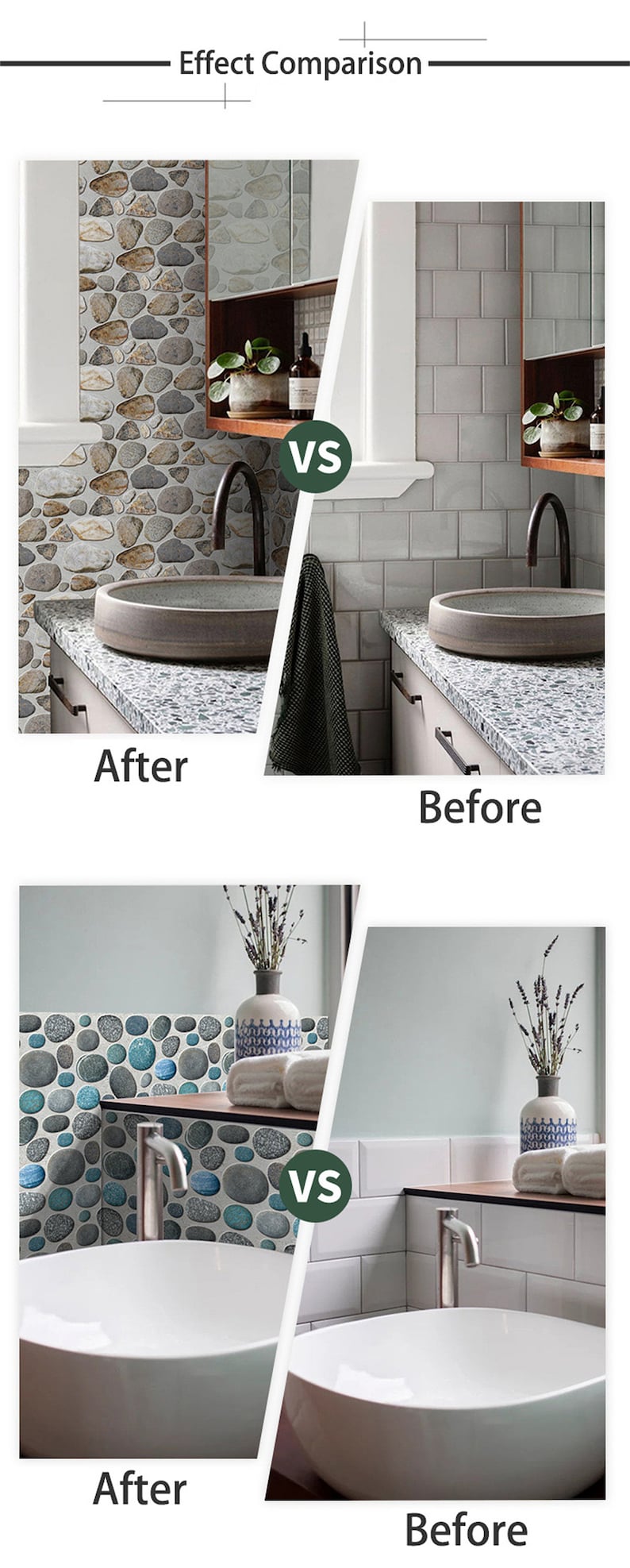 Peel and Stick Wood Grain Tile Backsplash Decalself Adhesive Etsy