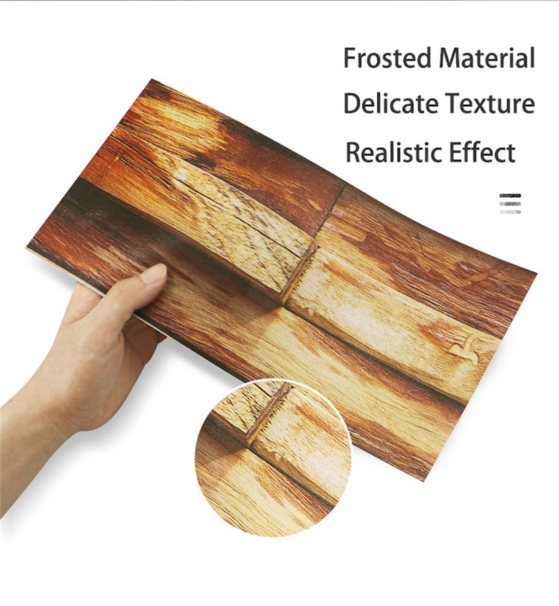 Peel and Stick Wood Grain Tile Backsplash Decalself Adhesive Etsy