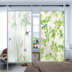 3D Premium Window Privacy Film, Static Cling Sticker,Anti-UV, No Glue, Peel and Stick,Self Adhesive Decorative Film for Home Kitchen Office