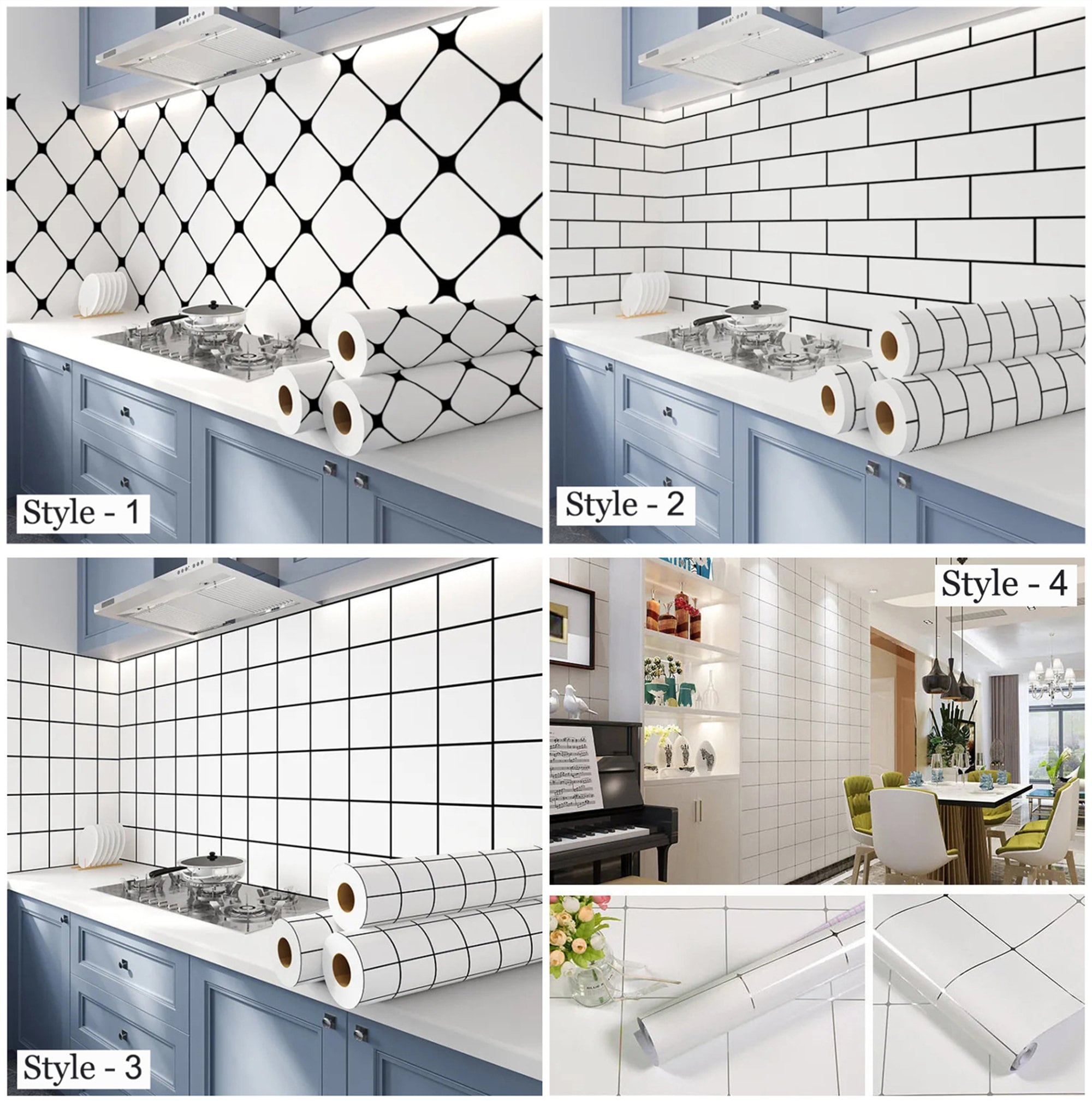 Backsplash Tile Sticker,peel&stick Tile Decal,heat Resistant Wall ...