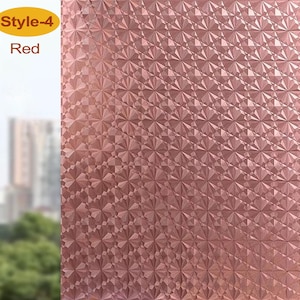 Película de privacidad 3D premium para ventanas, adhesivo estático, anti-UV, sin pegamento, fácil de despegar y pegar, película decorativa autoadhesiva para el hogar, la cocina y la oficina. Style - 4