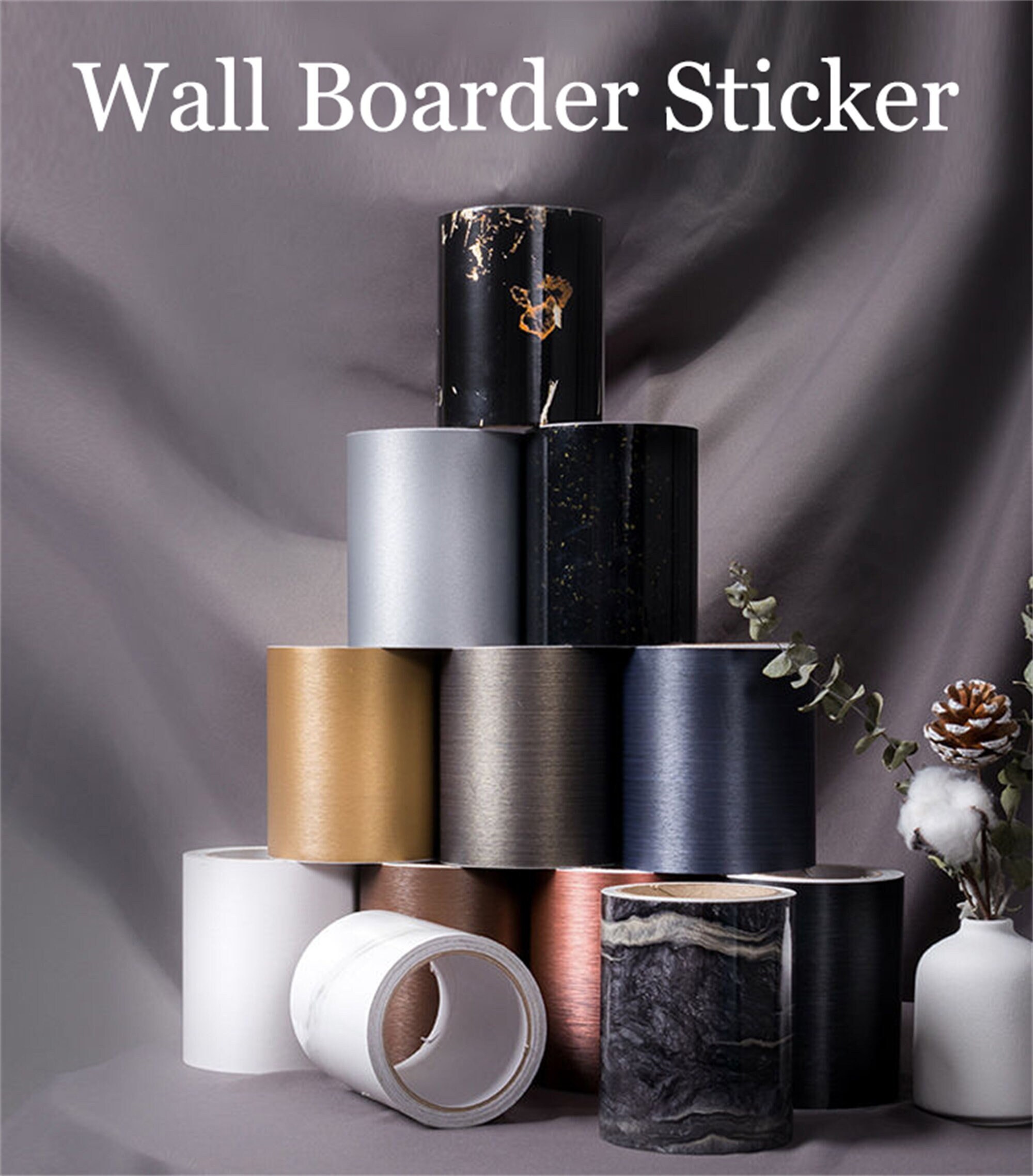Wallpaper Border Peel & Stick PVC Wall Covering Removable