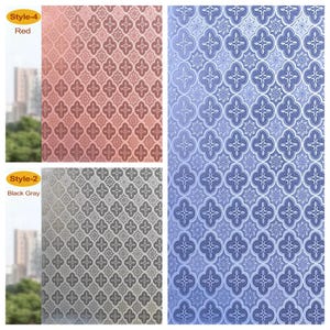 3D Premium Window Privacy Film, Static Cling Sticker,Anti-UV, No Glue, Peel and Stick, Self Adhesive Decorative Film for Home Kitchen Office image 2