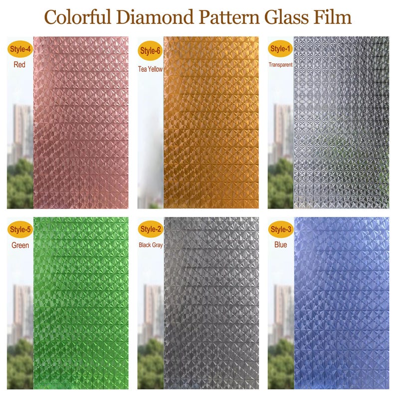 Película de privacidad 3D premium para ventanas, adhesivo estático, anti-UV, sin pegamento, fácil de despegar y pegar, película decorativa autoadhesiva para el hogar, la cocina y la oficina. imagen 1