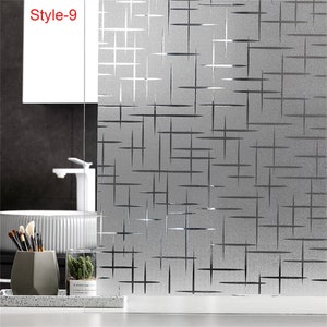 3D Premium Window Privacy Film, Static Cling Sticker,Anti-UV, No Glue, Peel and Stick, Removable Glass Film, Reusable Glass Sticker Vinyl Film Self Adhesive Decorative Film for Home Kitchen Office Bathroom Bedroom Living Room Dormitory Laundry Room