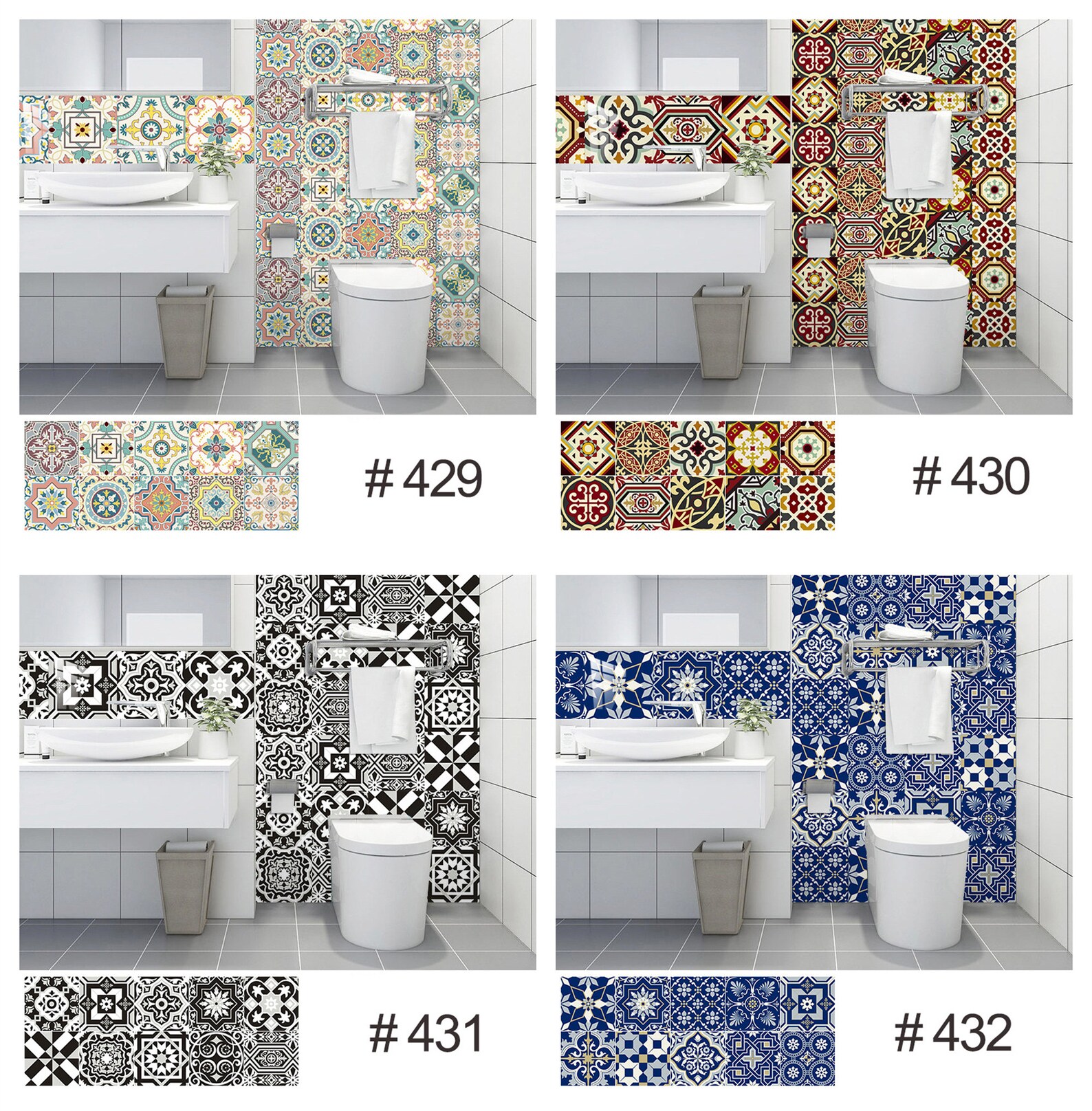 Tile Sticker Vinyl Decal for Kitchen Bathroom Backsplash Floor - Etsy