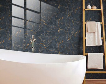 Tile Sticker Vinyl Decal for Kitchen Bathroom Backsplash Floor Decals,Self Adhesive Tile Decal,Marble Wall Stickers,Waterproof Peel&Stick