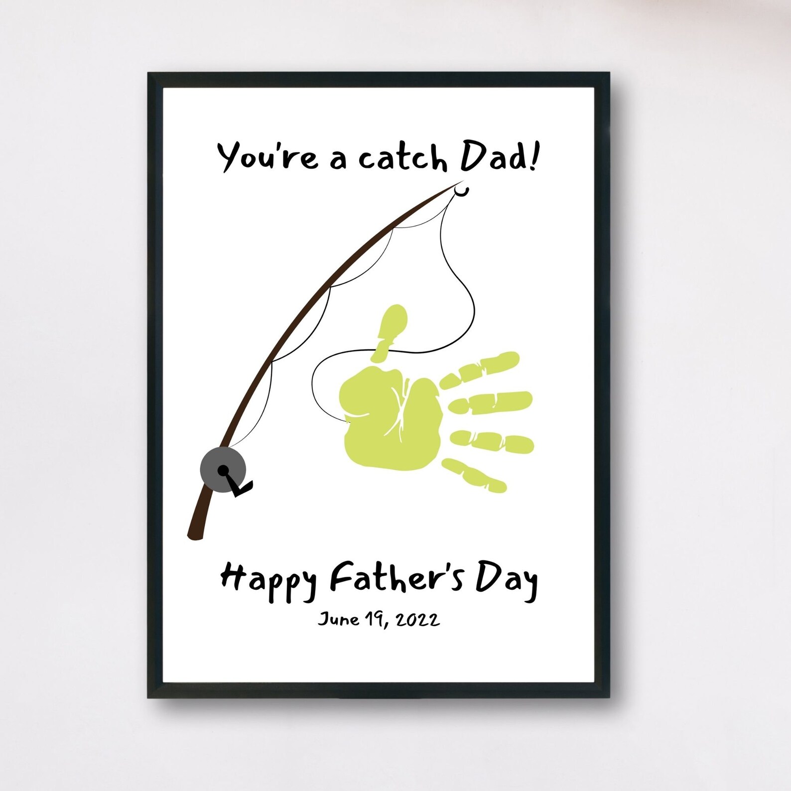 Father's Day Handprint and Footprint Crafts Digital Download, Printable, 3 Different Desings