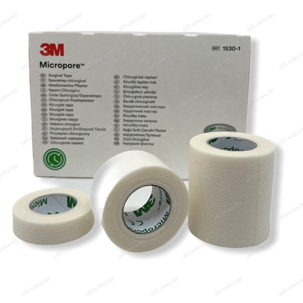 3M Micropore Filter Tape Breathable Latex Free Lash Tape Craft Labelling Painting Monotubs Growtubs