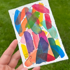 Swatch art with silver polka dots