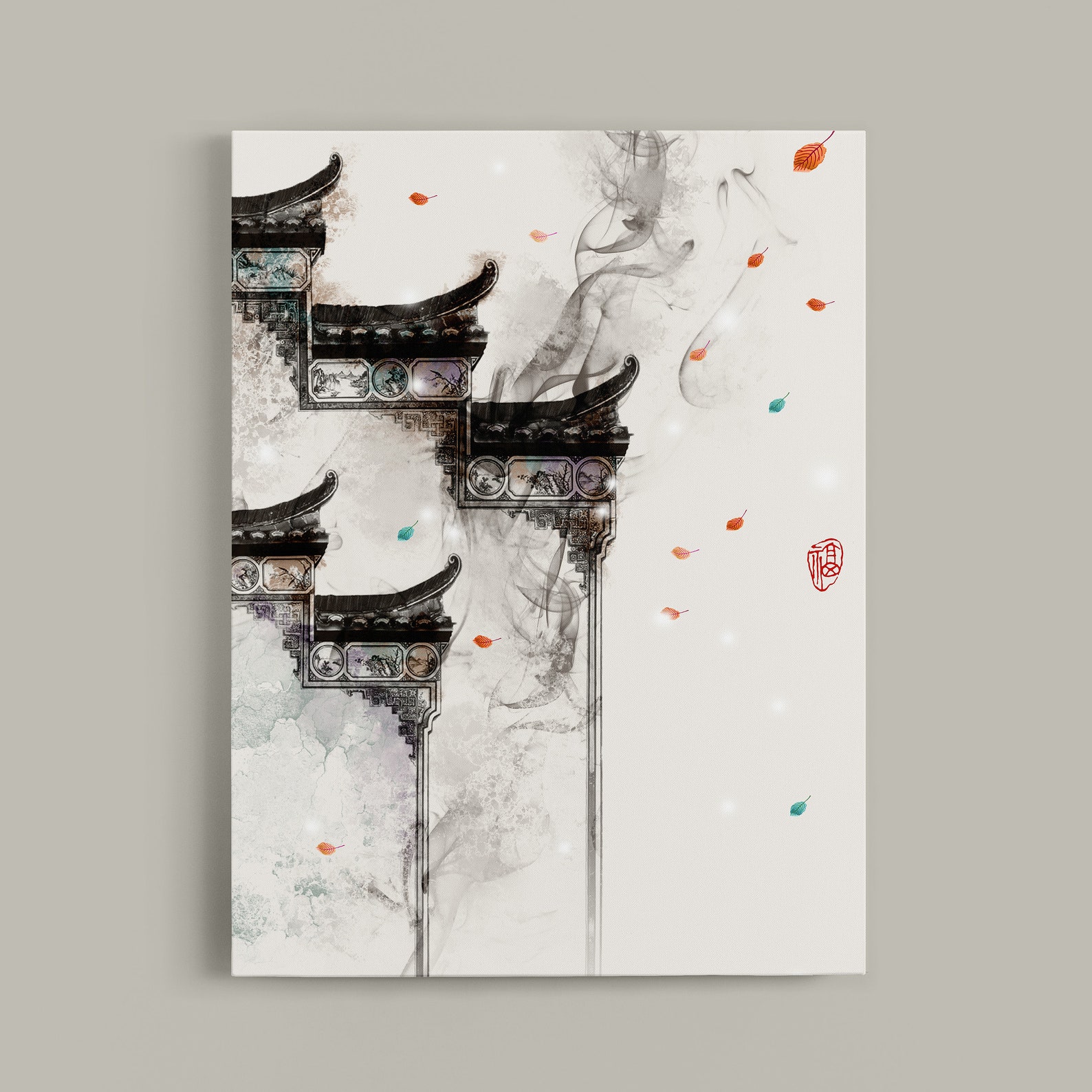 Traditional Chinese Theme Canvas Wall Art Room Decoration Etsy