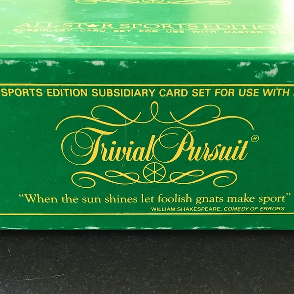 Trivial Pursuit - All Star Sports Edition Subsidiary Card Set - 1981