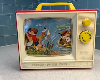 Fisher Price No. 114 - Two Tune Giant Screen Music Box TV - 1966