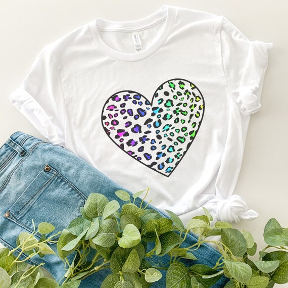 Cheetah Leopard Heart T-Shirt Cheetah Leopard Heart T-Shirt