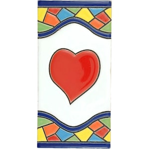 Mallorca Heart Ceramic Tile Spanish Blue White Love Symbol 11cm Handmade Decorative Pottery Accent House Name Sign Romantic Anniversary Gift