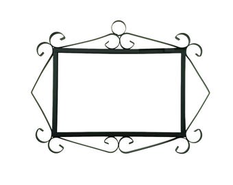 Metal Tile Frame Holder for House Signs, Black Scrollwork Display Stand - For 3 Tiles