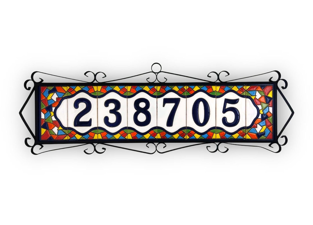 Villa Number Sign Ceramic House Number - 6 Digits Mallorca - Free Pre-order Photo | Extra ...