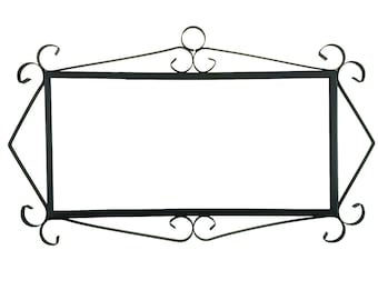Metal Tile Frame Holder for Address Sign Display – Scrollwork Outdoor Decor - For 4 tiles